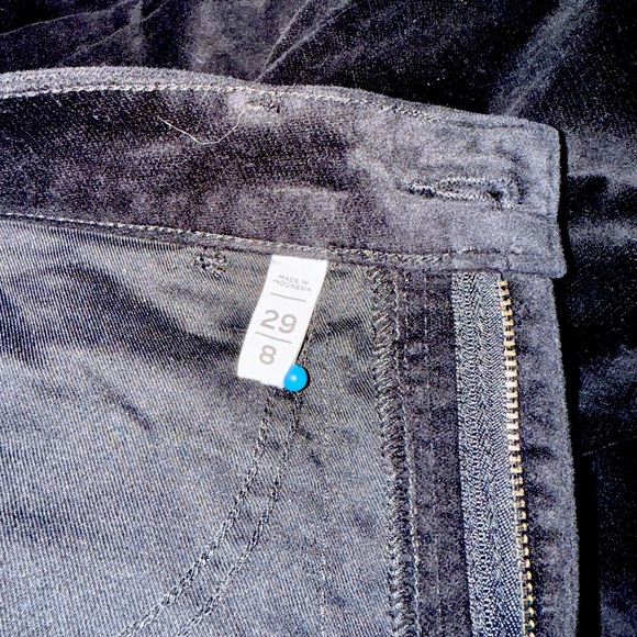 Loft Black Five Pocket Slim Flare High Rise Velvet Pants Women’s Size 29/8. - Picture 4 of 4